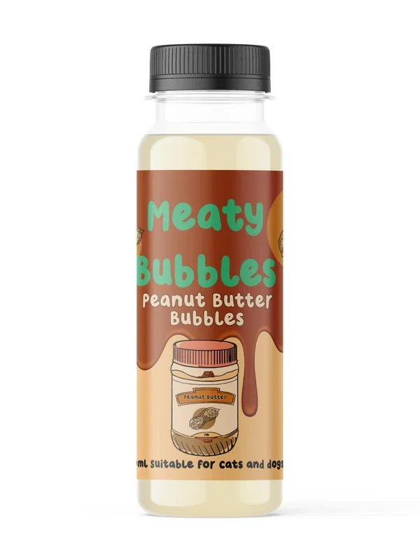Meaty Bubbles – Peanut Butter bubbles – pet bubbles for cats and dogs