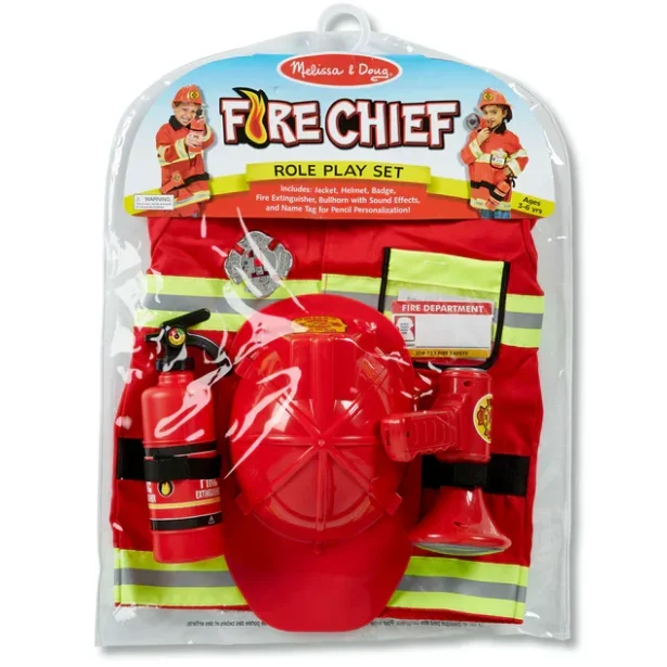 Melissa & Doug Fire Chief Role Play Costume Set