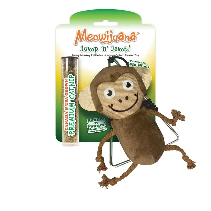 Meowijuana Jump ‘n’ Jamb Funky Monkey Cat Toy