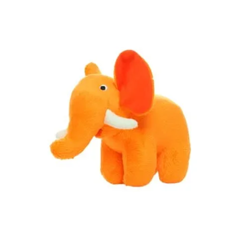Mighty Junior Safari Elephant Orange Dog Toy
