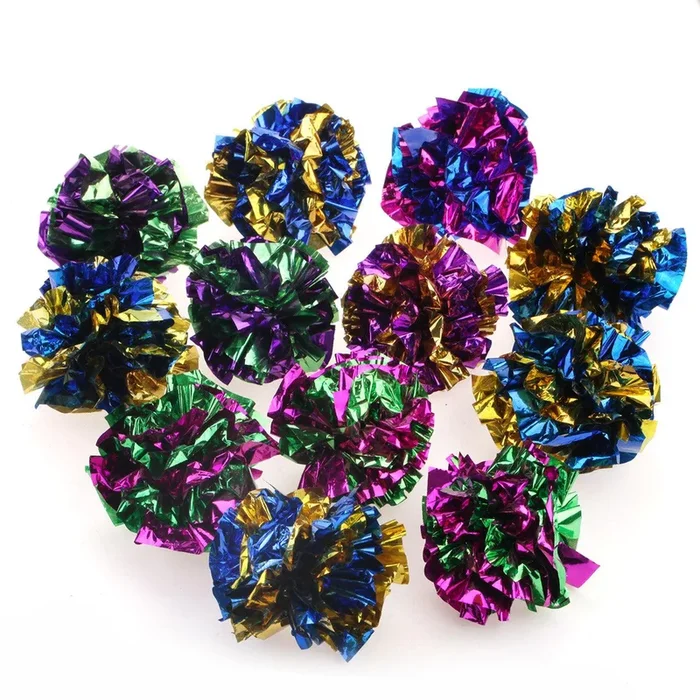 Mylar Balls Cat Toy – Shiny Crinkle Ball