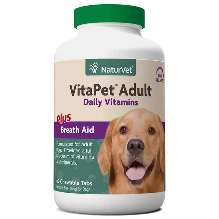 Naturvet VitaPet Adult Daily Vitamins 60 Chewable Tablets