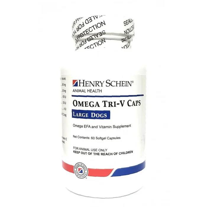 Omega Tri-V (EFA + Vitamins) Gel Capsules Large to Giant Dogs (60 count)