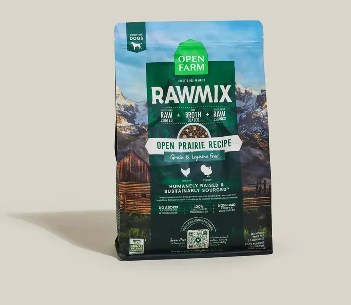 Open Farm RawMix Grain Free Dry Dog Food – Open Prairie – 3.5lb Bag