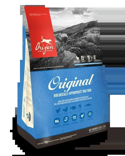 Orijen Grain Free Adult Original Formula with Free-Run Chicken and Turkey – 4.5 lbs.