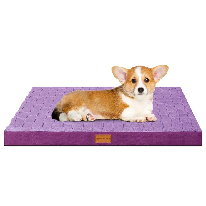 Patas Lague Orthopedic Dog Bed For Small Dogs, Waterproof Soft Warm Comfortable Egg Crate Foam Small Pet Beds Mat With Removable