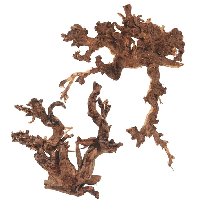 Pinvnby Natural Large Driftwood For Aquarium Decorations Assorted Branches Dearded Dragon Tank Accessories Terrarium Decor 2 Pac