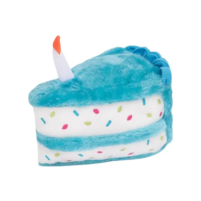 Plush Dog Toy – NomNomz – Birthday Cake – Blue