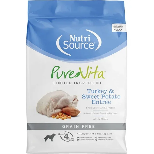 Pure Vita Turkey & Sweet Potato Entrée Grain Free Limited Ingredient Dog Food 25-Lbs.
