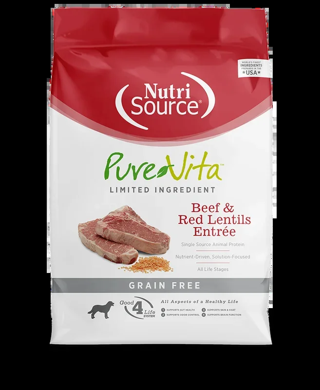 PureVita Grain Free Beef and Red Lentils Dry Dog Food