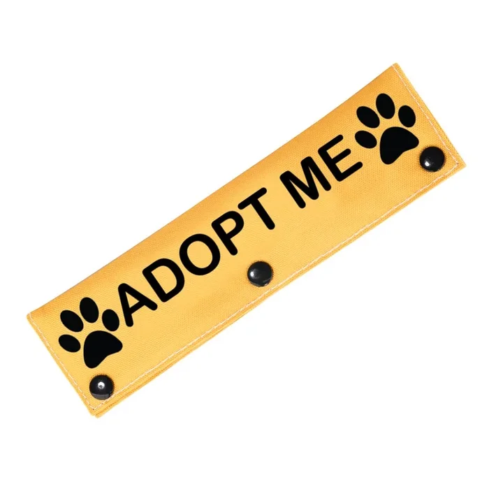 Pwhaoo Adopt Me Leash Sleeve Dog Leash Tag Adopt Me Dog Leash Wrap Dog Gift Dog Owner Gift Dog Rescue Gift (Adopt Me Sleeve)