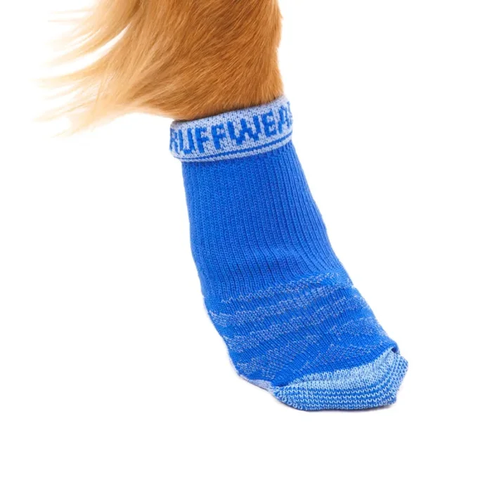 Ruffwear, Bark’N Boot Socks, Comfortable Dog Socks & Boot Liners, Blue Pool, 2.50 In/ 2.75 In