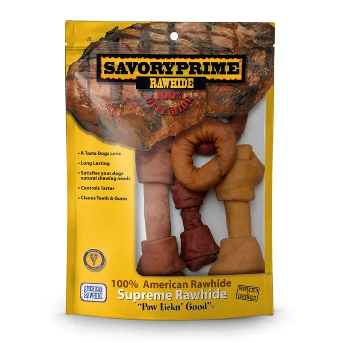 Savory Prime Rawhide Value Pack Assorted 1.56lb LG