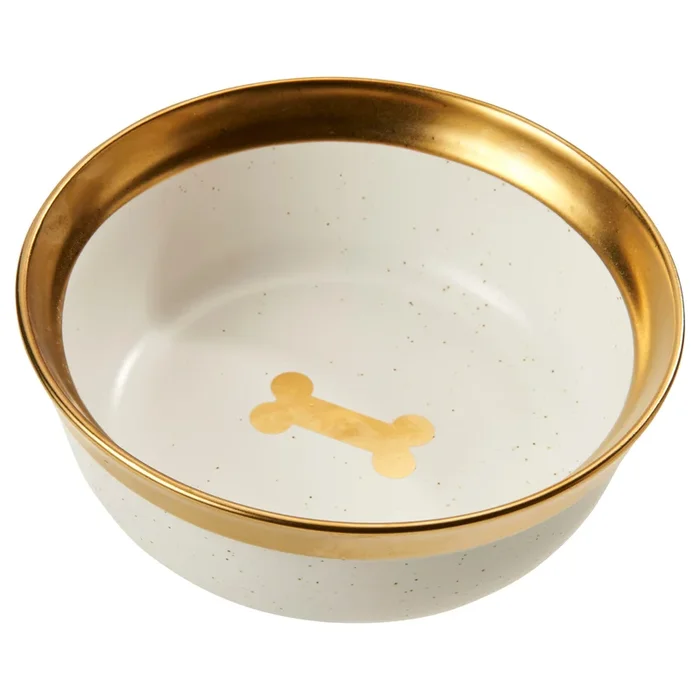 Spot Malibu Dog Dish Gold 7 in
