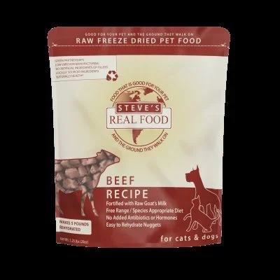 Steve’s Real Food Freeze-Dried Raw Nuggets 1.25# (Beef)