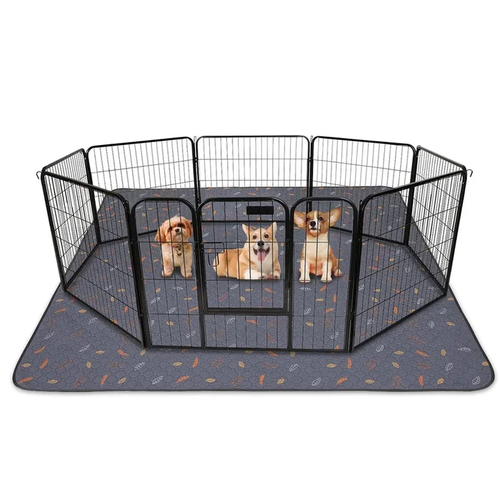 Sunheir Washable Pee Pads For Dogs 72’X72′, Extra Large Reusable Puppy Pads Pet Training Pads For Dog Playpen, Waterproof Pee Pads For Puppy Playpen, Whelping Pad, Dog Playpen Indoor – Deep Grey