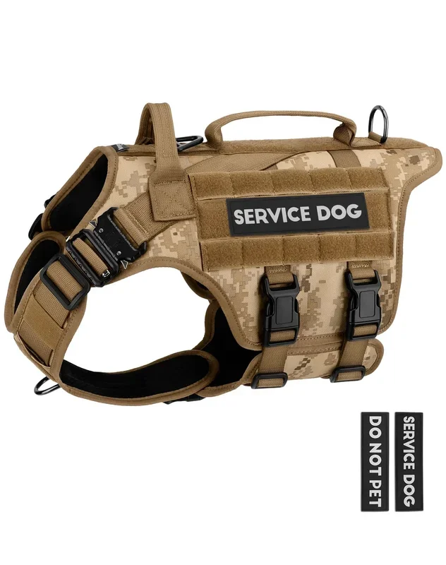 Tactical Dog Harness – PETNANNY Dog Harness Service Dog Vest for Large Breed, Hook and Loop Panel for Service Dog Patches, Work