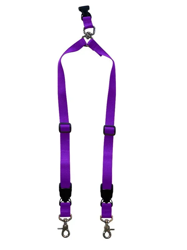 The Buddy System Accessories For Our Dog Leashes Made In Usa (Double Buddy, Regular Dog Purple)