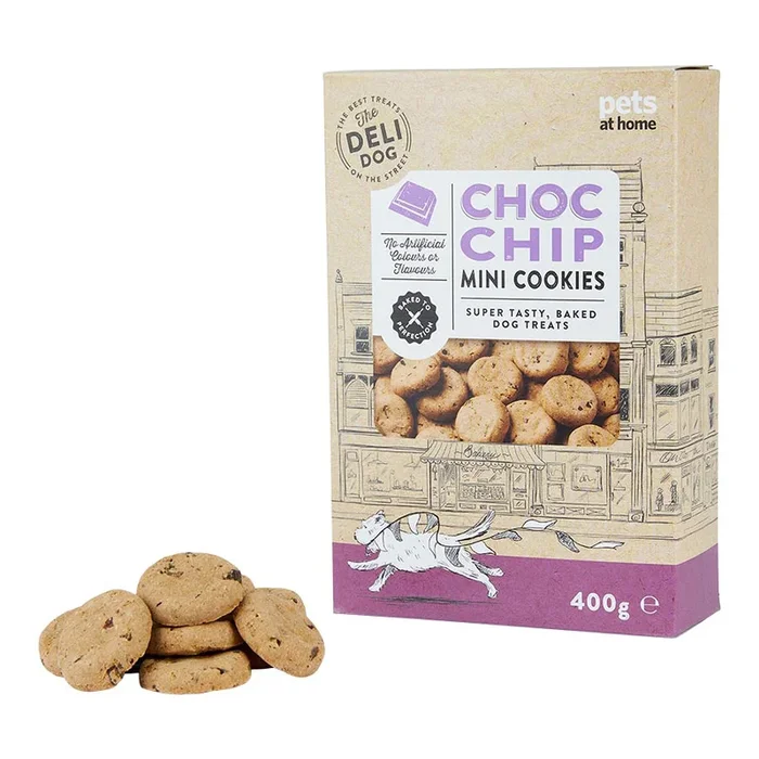 The Deli Dog Chocolate Chip Mini Cookies Dog Treats 400g