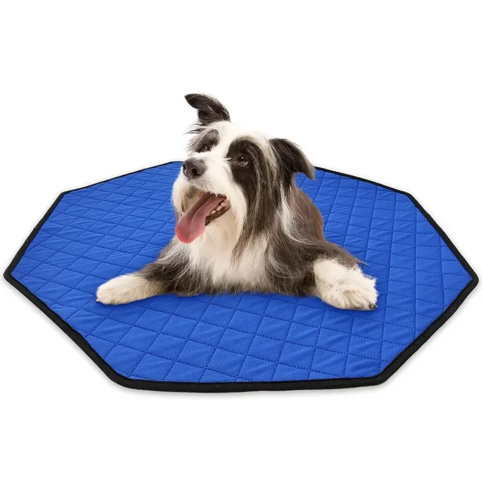 Tierecare Dog Playpen Mat Pee Pad For Puppy Cat Octagon Shape Non-Slip Washable Whelping Pads Leakproof Potty Training Pads Reusable Absorption Pet Cage Liner