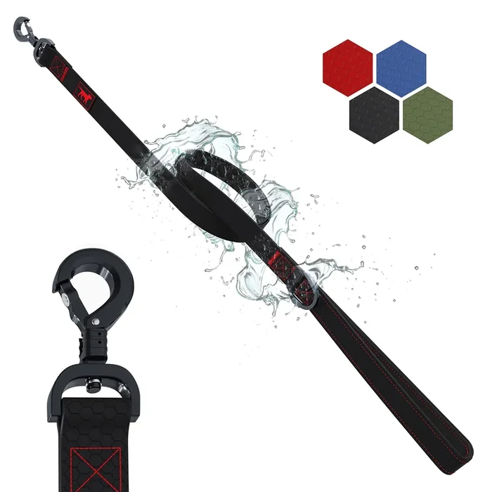 Tuff Pupper Waterproof Action Leash l Heavy Duty Dog Leash | 6 Foot Dog Leash w/Aluminum Quick Release, Locking Carabiner Leash