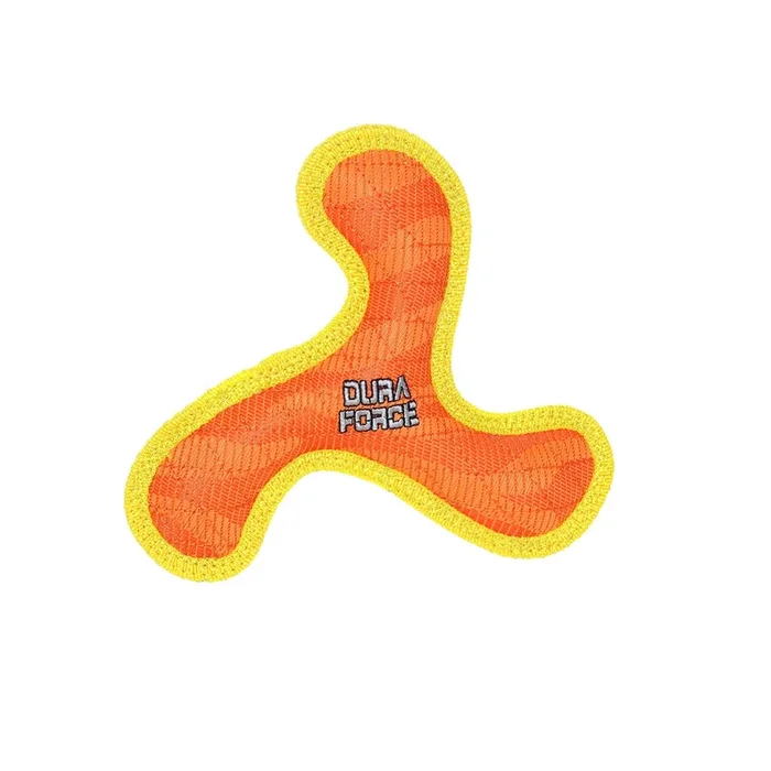 Tuffy Dog Toys – VIP Products – DuraForce Jr Boomerang – Orange, Durable, Squeaky Dog Toy