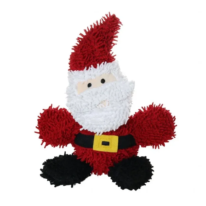 Tuffy Dog Toys – VIP Products – Mighty Microfiber Ball Santa, Christmas Holiday Dog Toy