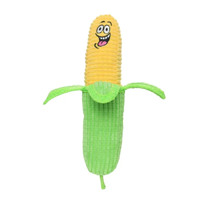 Tuffy Dog Toys – VIP Products – Tuffy Funny Food Corn, Durable, Squeaky Dog Toy 2-in-1