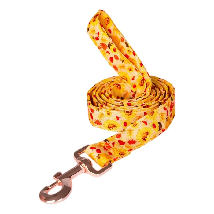 Tunkoo Premium Dog Leash With Sunflower Floral Pattern – Stylish, Sturdy, And Seasonal Pet Leash In Three Size Options Daily, Wa