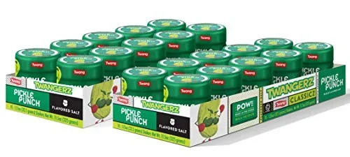 Twangerz Pickle Seasoning Salt Snack Topping, 115-Ounce Shaker (Pack Of 20)