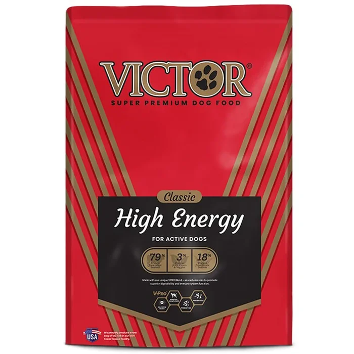 Victor Classic High Energy Active Dig Dry Dog Food – Beef & Chicken – 50lb Bag