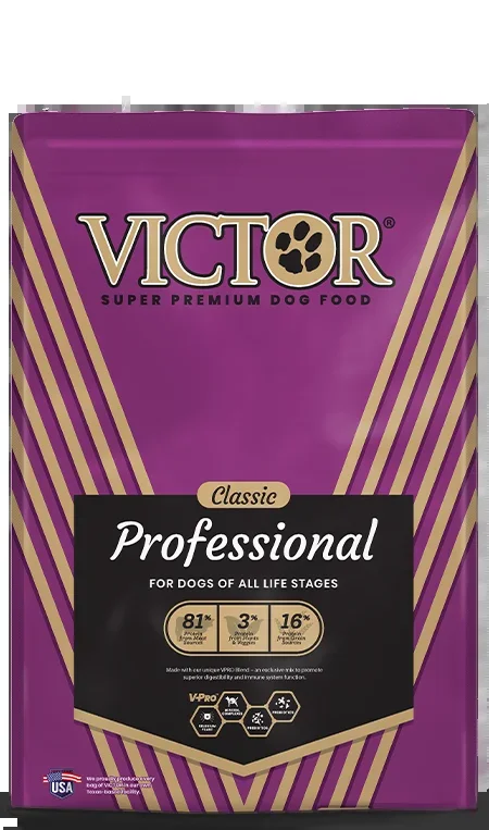 Victor Classic Professional Dry Dog Food – Beef, Chicken, & Pork – 40lb Bag