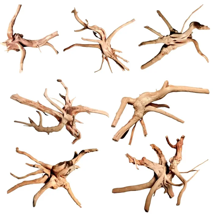 Wdefun Driftwood For Aquarium Decor Natural Spider Wood Branches For Fish Tank Decorations 7 Pcs (4-8 Inch)…