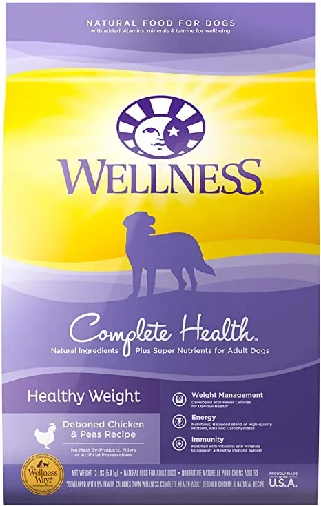 Wellness – Complete Health – Healthy Weight – Chicken & Peas – Dry Dog Food