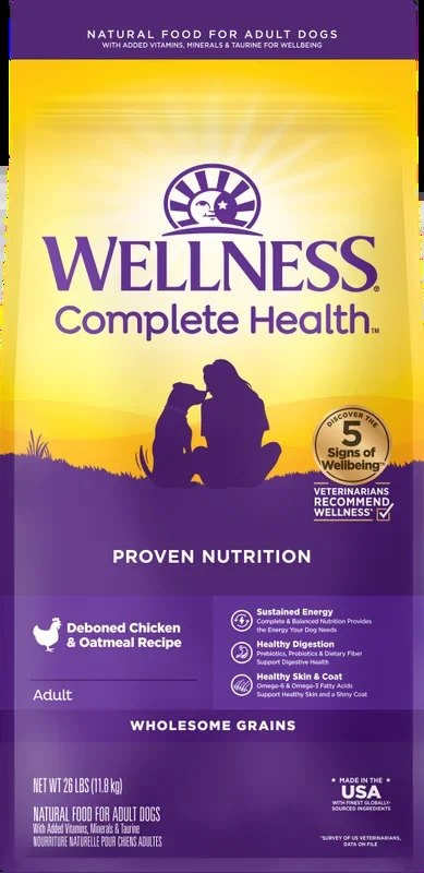 Wellness Complete Health Adult Chicken and Oatmeal Dog Food