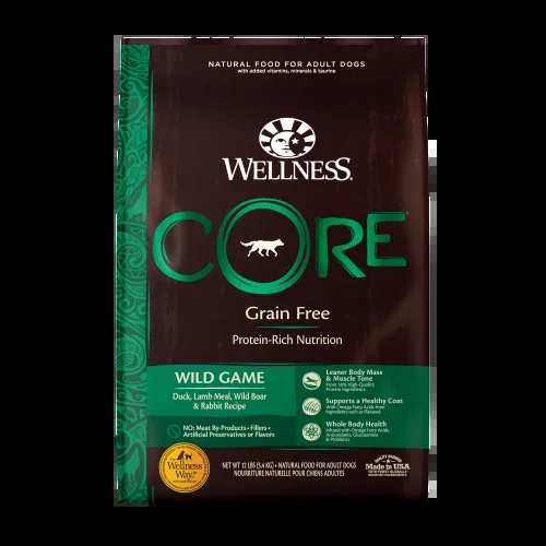 Wellness Core Adult Wildgame Duck, Turkey, Boar and Rabbit Dog Food (4lb)