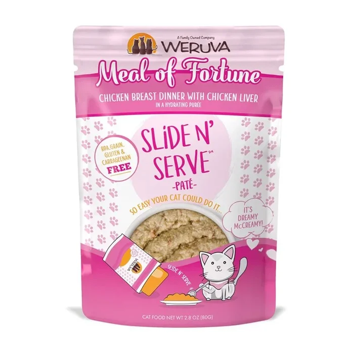 Weruva Cat Slide ‘N Serve Meal of Fortune Pouch 2.8 Ounce
