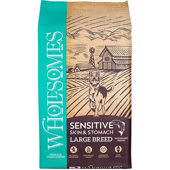 Wholesomes Dog Large Breed Sensitive Skin & Stomach Salmon (30lb)