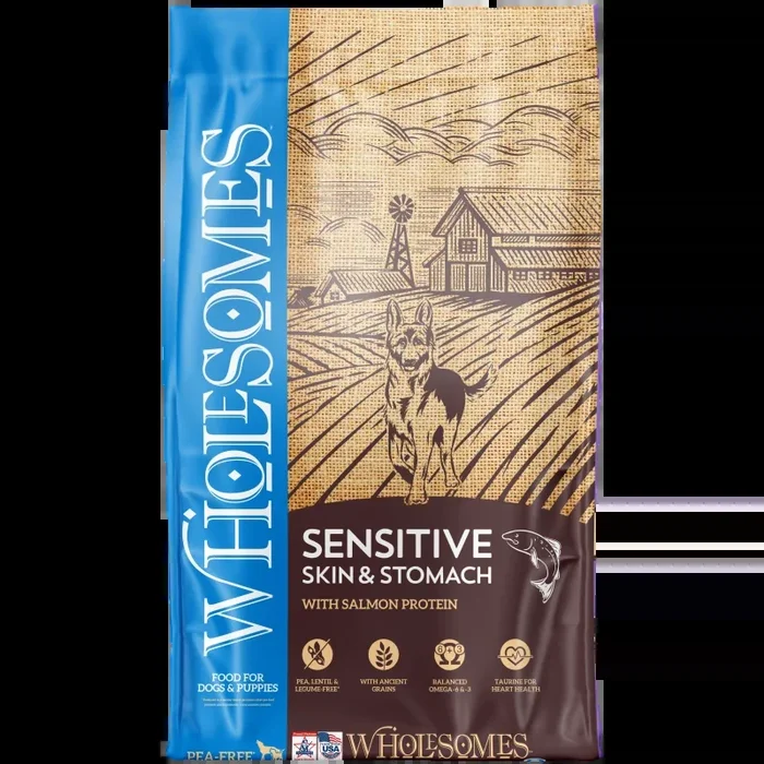 Wholesomes Sensitive Skin & Stomach Dry Dog Food – Salmon – 30lb Bag