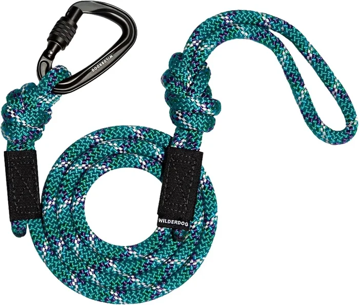 Wilderdog Carabiner Climbing Rope Dog Leash For Medium & Large Dogs – 5Ft – Islander
