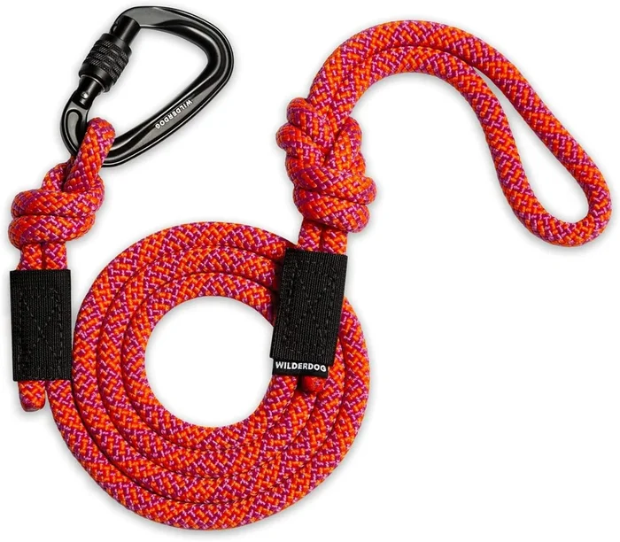 Wilderdog Carabiner Climbing Rope Dog Leash For Medium & Large Dogs – 5Ft – Sierra