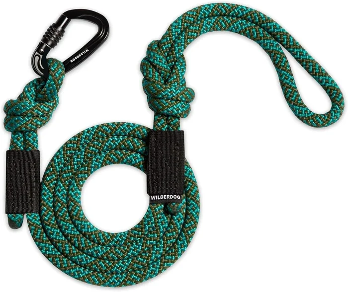 Wilderdog Climbing Rope Small Carabiner Dog Leash – Cascade – 5 Ft