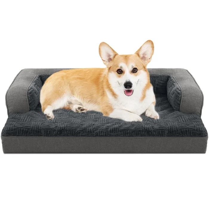 Windracing Dog Beds For Medium,Small Dogs,Orthopedic Dog Sofa Bed With Removable Washable Cover,Waterproof Egg Foam Pet Couch Be