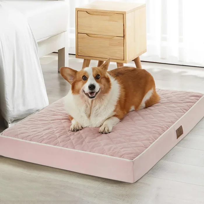 Wnpethome Orthopedic Dog Bed For Large Dogs – Waterproof, Washable Cover & Anti-Slip Base, Egg Crate Foam Mat, Multi-Needle Quil