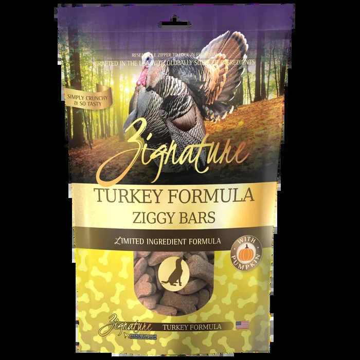 Zignature Turkey Formula Biscuit Treats for Dog 12 oz