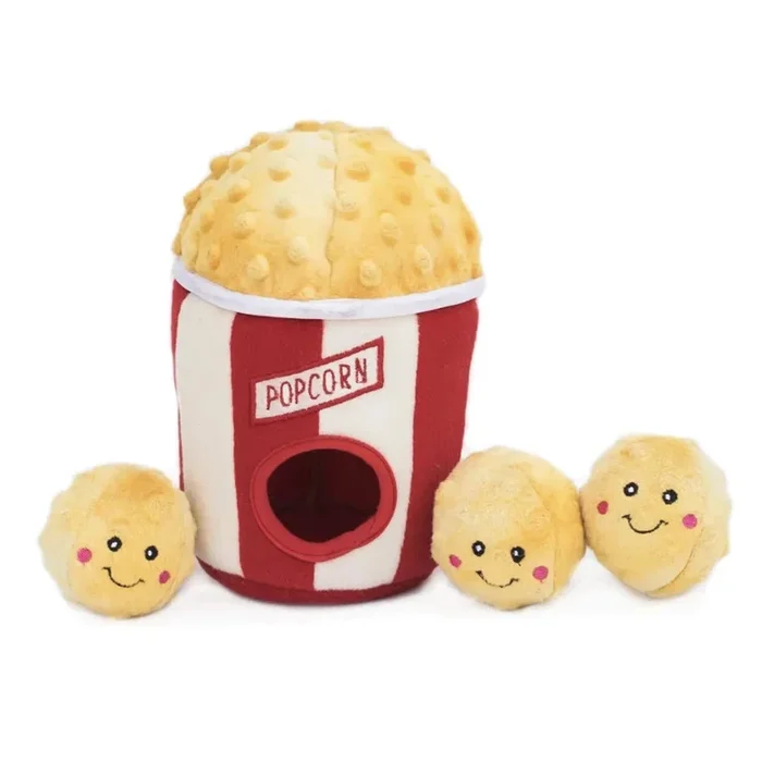 ZippyPaws – Popcorn Bucket Burrow Hide & Seek Plush Dog Toy