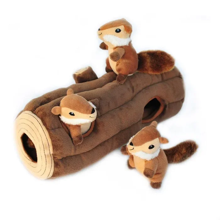 ZippyPaws – Zippy Log Burrow Plush Dog Toy