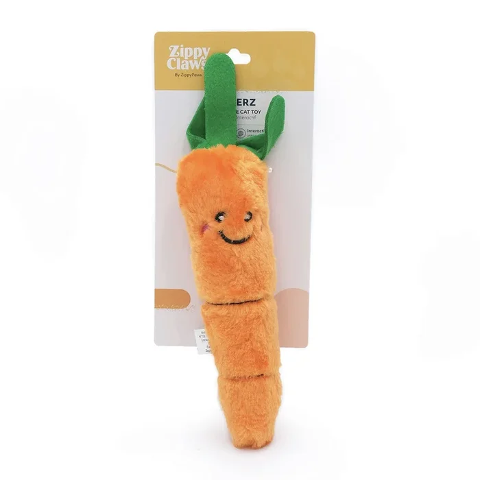 ZippyPaws – ZippyClaws – Kickerz Carrot Interactive Catnip Cat Toy